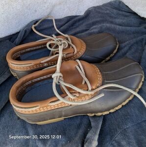 •LL BEAN•woMEN'S 6 N BEAN MOC RUBBER WATERPROOF BOAT SHOE